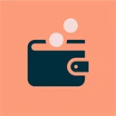 Illustration av en plånbok, för lön eller inkomstförsäkring